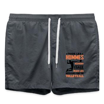 Les Meilleurs Hommes Font Du Volleyball - Short de bain - charbon - Devant - AI Model Male 185 light (185cm)