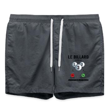 Le Billard M'appelle - Short de bain - charbon - Devant - AI Model Male 185 light (185cm)