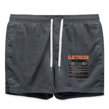 Le Tarif Horaire D'un Électricien - Short de bain - charbon - Devant - AI Model Male 185 light (185cm)