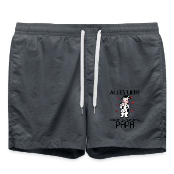 Vatertag - erster Vatertag - Badeshorts - Anthrazit - Vorne - AI Model Male 185 light (185cm)