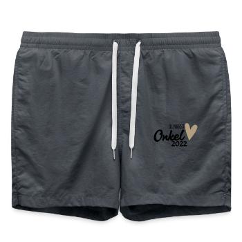 Onkel 2022 - Onkel werden - Badeshorts - Anthrazit - Vorne - AI Model Male 185 light (185cm)