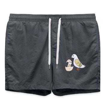 Pigeon avec bébé pigeon - Short de bain - charbon - Devant - AI Model Male 185 light (185cm)