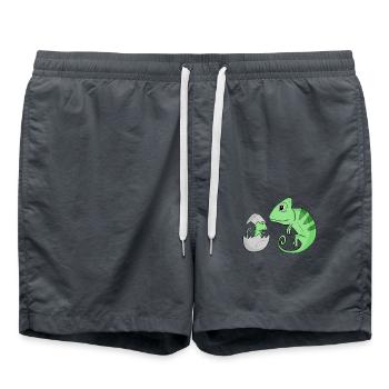 Chameleon with baby chameleon - Swim Trunks - anthracite - Front - AI Model Male 185 light (185cm)