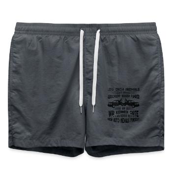 Abschleppdienst wir kennen Orte an denen du dein - Badeshorts - Anthrazit - Vorne - AI Model Male 185 light (185cm)
