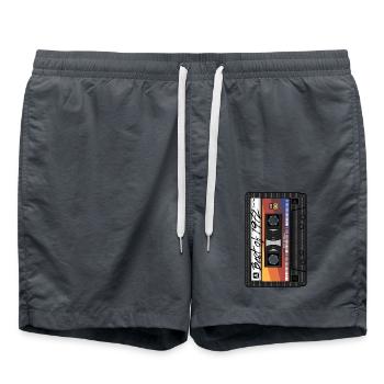 Best Of 1972 Mixtape Kassette 70er Jahre Party Mix - Badeshorts - Anthrazit - Vorne - AI Model Male 185 light (185cm)