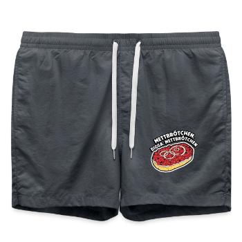 Mettbrötchen digga Mettbrötchen Metzger - Badeshorts - Anthrazit - Vorne - AI Model Male 185 light (185cm)