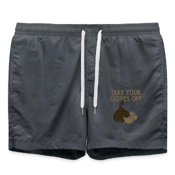 Plante d’ail - Short de bain - charbon - Devant - AI Model Male 185 light (185cm)