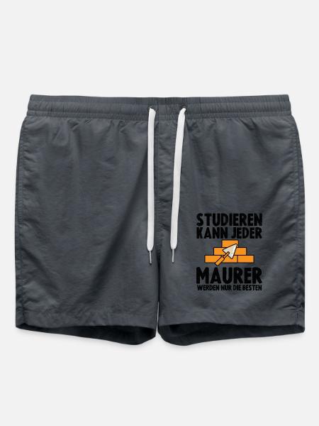 Studieren kann jeder Maurer werden nur die Besten - Badeshorts - Anthrazit