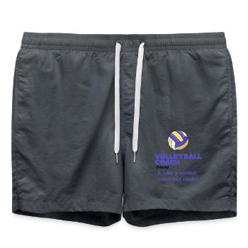 Volleyball Coach Definition - Badeshorts - Anthrazit - Vorne - AI Model Male 185 light (185cm)
