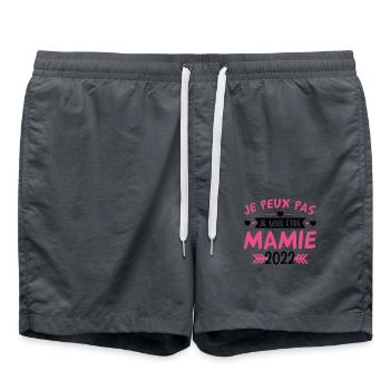 Mamie 2022 Cadeau Enceinte Maman Anniversaire Cool - Short de bain - charbon - Devant - AI Model Male 185 light (185cm)