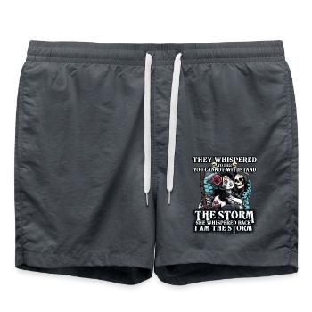Ils murmurent que vous ne pouvez pas supporter la tempête - Short de bain - charbon - Devant - AI Model Male 185 light (185cm)