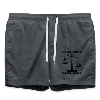 Plus de lois, plus d’amour - moins d’armes - Short de bain - charbon - Devant - AI Model Male 185 light (185cm)