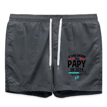 Je Vais Encore Être Papy En 2024 Cadeau Enceinte - Short de bain - charbon - Devant - AI Model Male 185 light (185cm)
