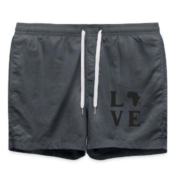 Aimer l’Afrique - Short de bain - charbon - Devant - AI Model Male 185 light (185cm)