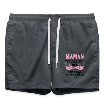 Maman j'ai essayé de te trouver Le meilleur cadeau - Short de bain - charbon - Devant - AI Model Male 185 light (185cm)