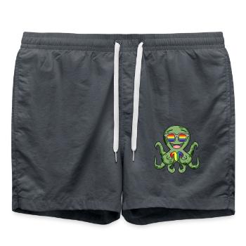 LGBT Animal Octopus Arc-en-ciel - Short de bain - charbon - Devant - AI Model Male 185 light (185cm)