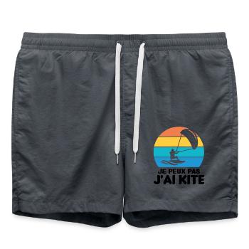 Je Peux Pas J'ai Kite Cadeau Humour - Short de bain - charbon - Devant - AI Model Male 185 light (185cm)
