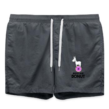 Bock auf Donut - Ziege Ziegenbock - Badeshorts - Anthrazit - Vorne - AI Model Male 185 light (185cm)
