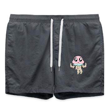 Méduses Kawaii - Short de bain - charbon - Devant - AI Model Male 185 light (185cm)