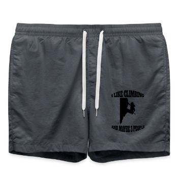 Climbing Mountain Bouldering Mountains Hiking Mountaineering - Swim Trunks - anthracite - Front - AI Model Male 185 light (185cm)