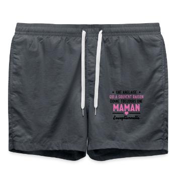 Une anglaise donne toujours maman exceptionnelle - Short de bain - charbon - Devant - AI Model Male 185 light (185cm)