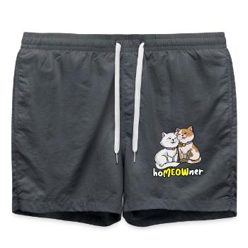 Homeowner | Cute Cat Shirt | Cat Lover Tshirt | - Swim Trunks - anthracite - Front - AI Model Male 185 light (185cm)
