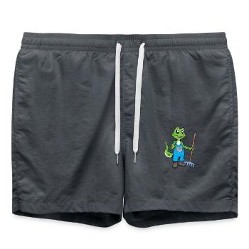 Volontiers dans le jardin -Jardinier Gecko - Short de bain - charbon - Devant - AI Model Male 185 light (185cm)