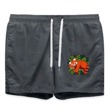 Chat Ours Petit Panda - Short de bain - charbon - Devant - AI Model Male 185 light (185cm)