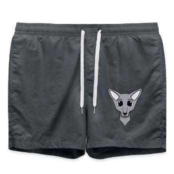 Sphynx Head Cat Cat Owner - Swim Trunks - anthracite - Front - AI Model Male 185 light (185cm)