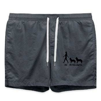 I Mes followers Husky Chien Éleveur Chien - Short de bain - charbon - Devant - AI Model Male 185 light (185cm)