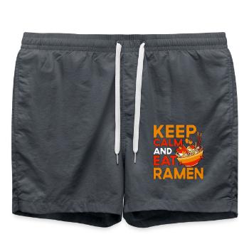 Keep calm and eat Ramen - Badeshorts - Anthrazit - Vorne - AI Model Male 185 light (185cm)