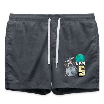 Je suis astronaute de 5 pièces enfant Moon Walker 5. - Short de bain - charbon - Devant - AI Model Male 185 light (185cm)