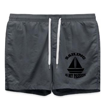 Sailor Captain Sailing Ship Sailing Sailing Boat - Swim Trunks - anthracite - Front - AI Model Male 185 light (185cm)