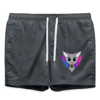 Cadeau bisexuel Sphynx Cat - Short de bain - charbon - Devant - AI Model Male 185 light (185cm)
