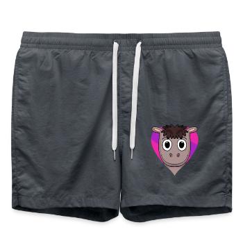 Cadeau de cheval bisexuel - Short de bain - charbon - Devant - AI Model Male 185 light (185cm)