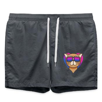 Bisexual Persian Cat Cat Gift - Swim Trunks - anthracite - Front - AI Model Male 185 light (185cm)
