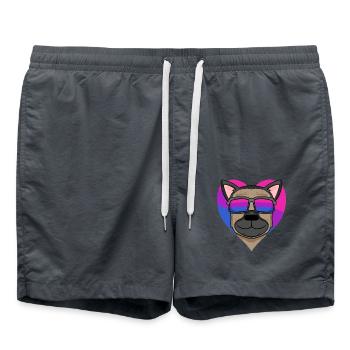 Bisexual German Shepherd Dog Gift - Swim Trunks - anthracite - Front - AI Model Male 185 light (185cm)