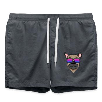 Bisexual German Shepherd Dog Gift - Swim Trunks - anthracite - Front - AI Model Male 185 light (185cm)