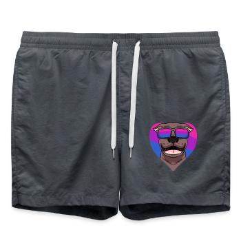 Bisexuell Pit Bull Terrier Hund Geschenk - Badeshorts - Anthrazit - Vorne - AI Model Male 185 light (185cm)