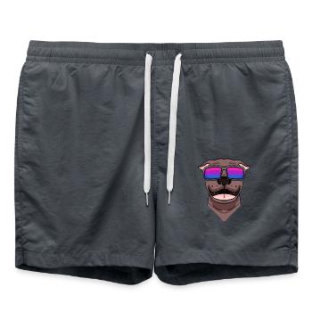 Bisexuell Pit Bull Terrier Hund Geschenk - Badeshorts - Anthrazit - Vorne - AI Model Male 185 light (185cm)