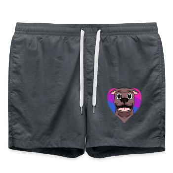 Bisexuell Pit Bull Terrier Hund Geschenk - Badeshorts - Anthrazit - Vorne - AI Model Male 185 light (185cm)