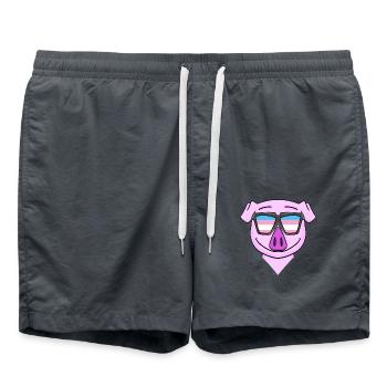 Cadeau de cochon transsexuel transgenre - Short de bain - charbon - Devant - AI Model Male 185 light (185cm)