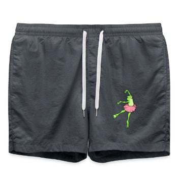 Comic Frog Dances Ballet - Ballerine - Short de bain - charbon - Devant - AI Model Male 185 light (185cm)