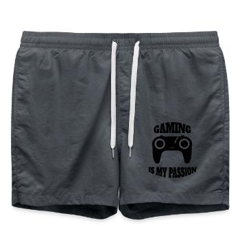 Cadeau de joueur disant Gamer Jeux de jeu amusants - Short de bain - charbon - Devant - AI Model Male 185 light (185cm)