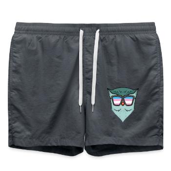 Transgender Transsexual Owl Gift - Swim Trunks - anthracite - Front - AI Model Male 185 light (185cm)