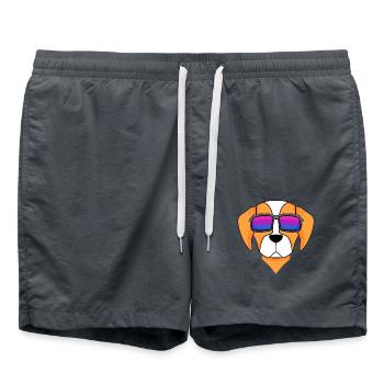 Bisexual Epagneul Breton Dog Gift - Swim Trunks - anthracite - Front - AI Model Male 185 light (185cm)