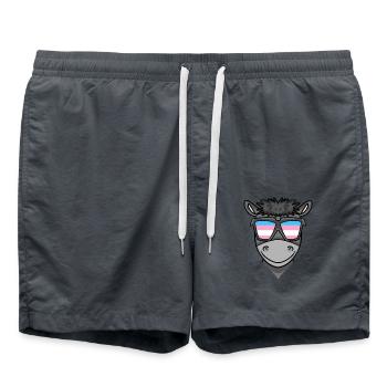 Cadeau d’âne transsexuel transgenre - Short de bain - charbon - Devant - AI Model Male 185 light (185cm)