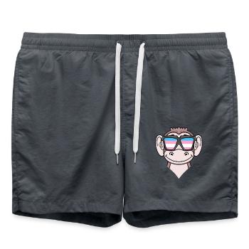 Cadeau de singe transsexuel transgenre - Short de bain - charbon - Devant - AI Model Male 185 light (185cm)
