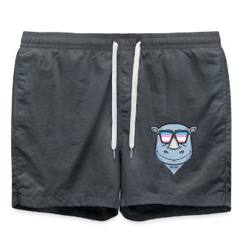 Cadeau de rhinocéros transsexuel transgenre - Short de bain - charbon - Devant - AI Model Male 185 light (185cm)