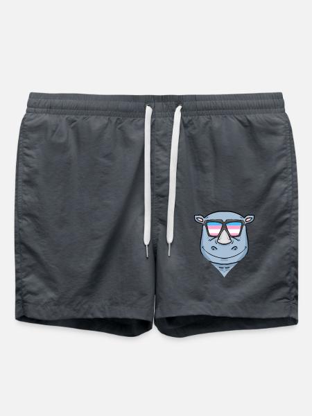 Transgender Transsexual Rhino Gift - Swim Trunks - anthracite